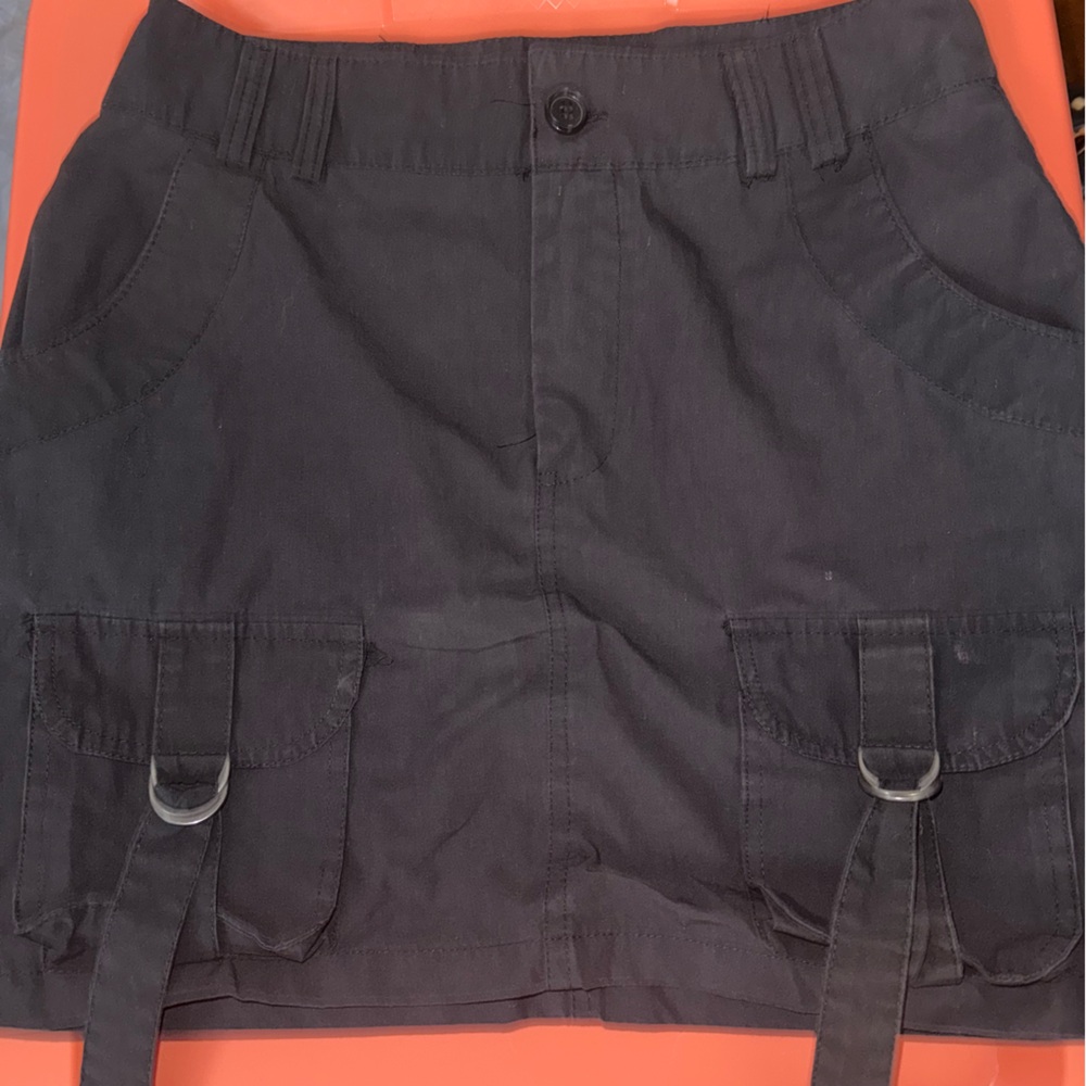 Charlotte Russe Black Skirt with Button Detail